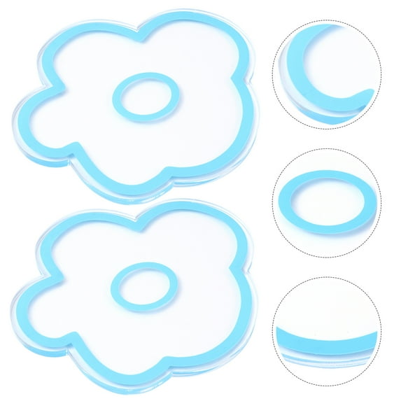 EXHUMKY 2Pcs Aesthetic Coasters Round Elegant Design for Home and Office Decor