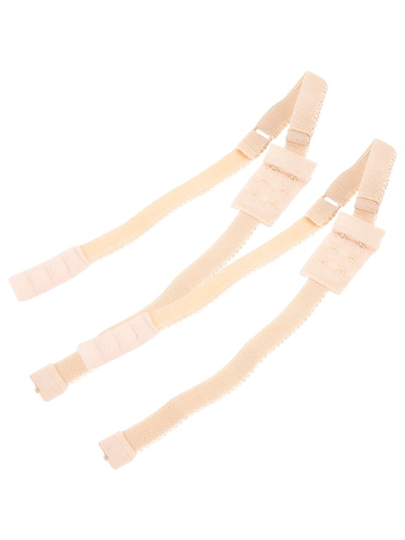 2Pcs Beige Low Back Strap Extender with Flexible Fit and Durable Fabric for Vacation Outfits