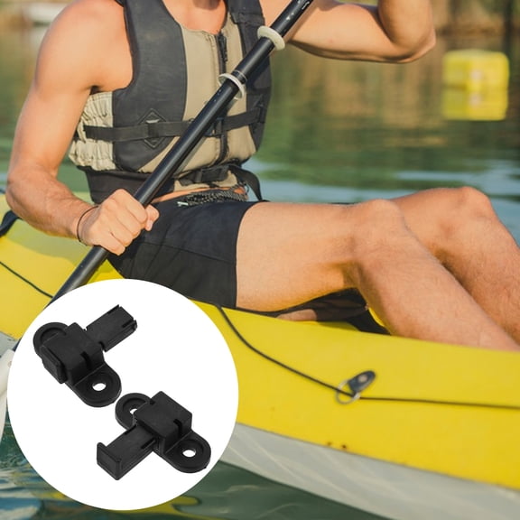 EXHUMKY Kayak Slide Lock Buckle Black Pa6 Universal Fitting Design 2Pcs