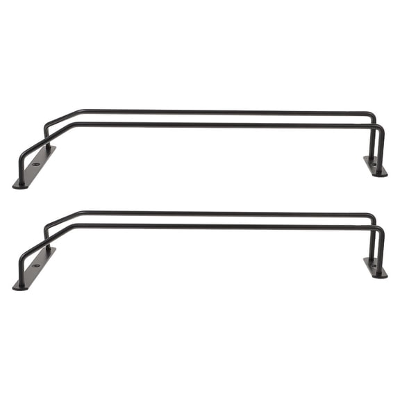 EXHUMKY 2-Pack Black Metal Wine Glass Holder Rack for Ceiling Mount, Kitchen Storage and Stylish Display Solution