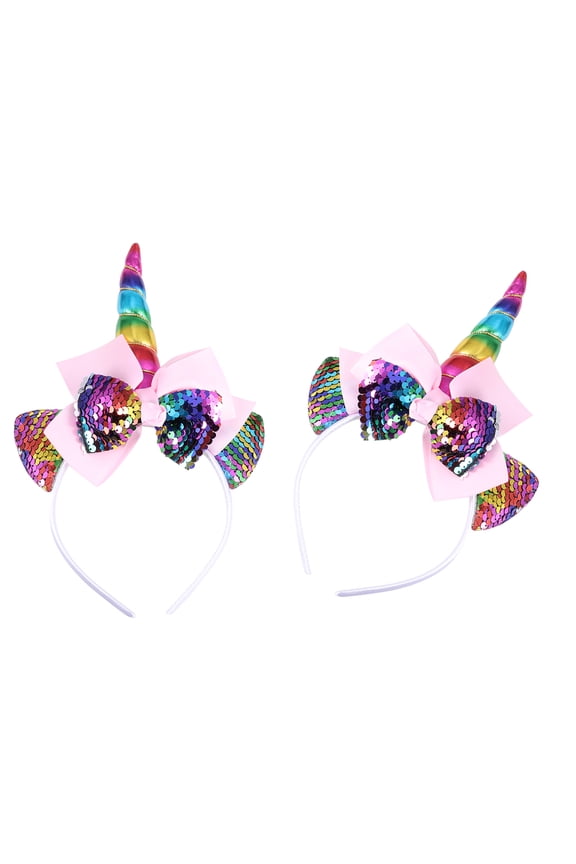 2Pcs Lightweight Cat Ear Hair Hoops Multi Color Unique Hair Decor for and Family Photos