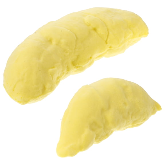 EXHUMKY 2Pcs Decorative Durian Model Yellow Fake Fruit Prop for Display and Scene Decoration
