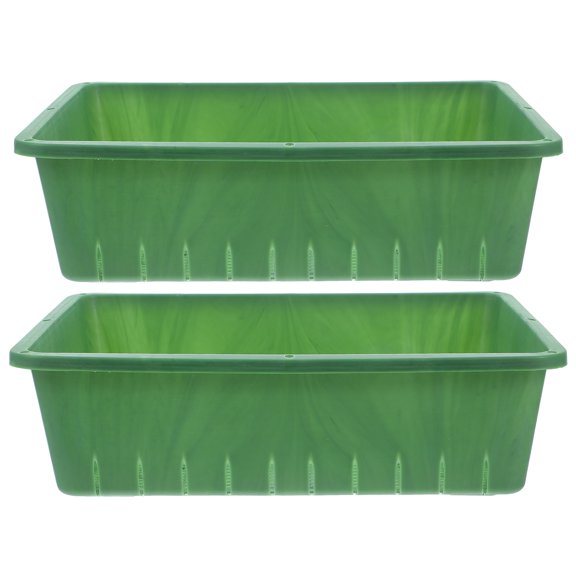 EXHUMKY Exhumky Green PP Growing Tray, Ideal for Home Use, Space-Saving, Reusable, Easy Transportation, 2Pcs