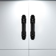 EXHUMKY 2Pcs Black Metal Barn Door Handles Sliding Door Pulls Heavy Duty Furniture Accessories