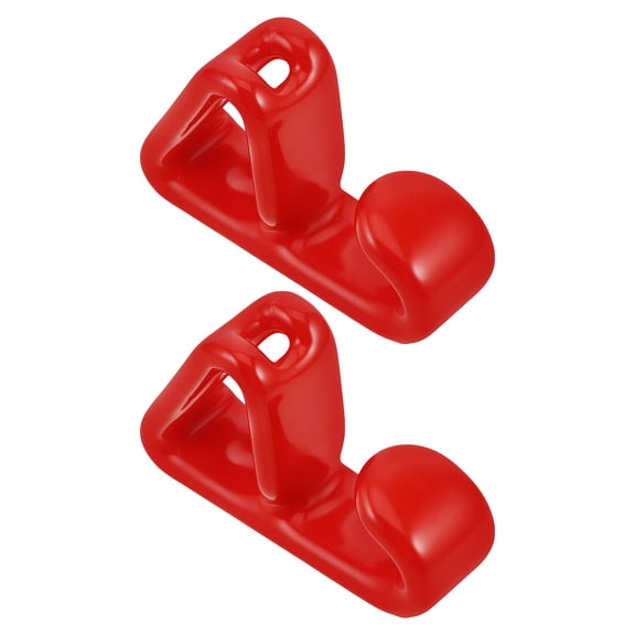 EXHUMKY 2Pcs Red Plastic Coated Car Wheel Rim Hooks Heavy Duty Metal Hub Display Hooks for Hanging