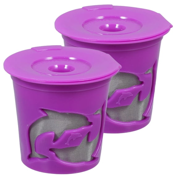 EXHUMKY 2Pcs Wear Resistant Coffee Strainers Reusable Portable Coffee Filter Cups