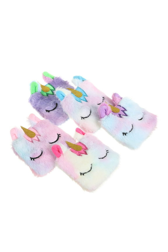 2-Pack Plush Purses with Multi-Color Zipper Closure, Small Wallet Pouch for and Storage