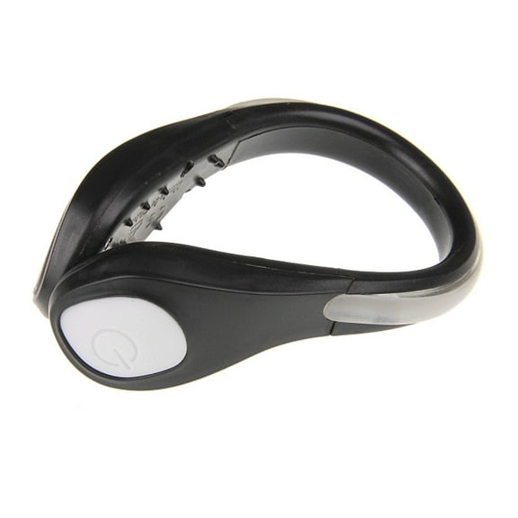 EXHUMKY 2Pcs White LED Shoe Light Clips with Flash Three Mode Settings for Night Running