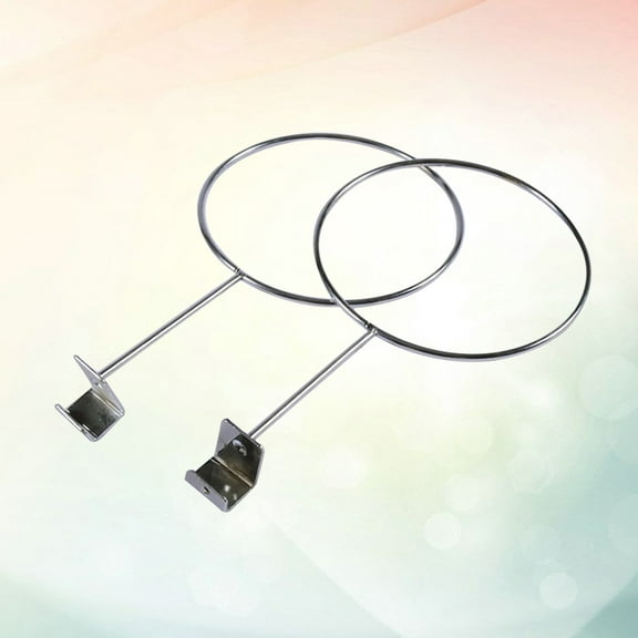 EXHUMKY 2Pcs Metal Wall Mount Basketball Holders for Soccer Football Volleyball Exercise Ball Storage 5.70X0.16X0.16in