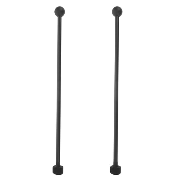 EXHUMKY Exhumky Double-End Marimba Mallets Black Stainless Steel Rubber Felt for Instruments 2Pcs