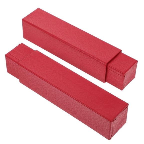 EXHUMKY 2Pcs Red Rectangular Paper Scroll Calligraphy Work Storage Boxes for Art Storage and Documents