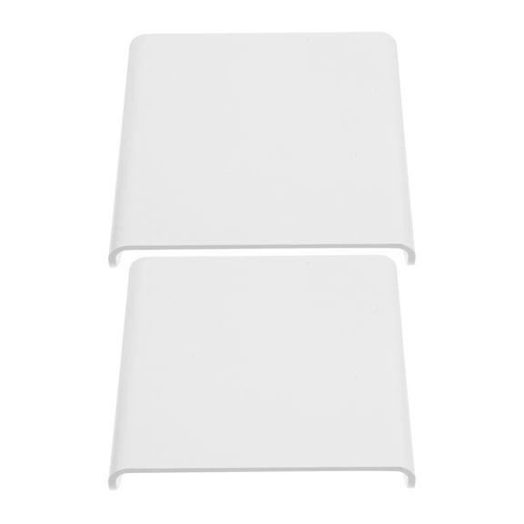 EXHUMKY 2Pcs Shelves White Plastic Floating Shelves for Home Users Modern Style Wall Mounting Bedroom