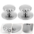 thumbnail image 1 of EXHUMKY 2Pcs Wear Resistant Stainless Steel Pot Lid Knobs Comfortable Kitchen Accessory, 1 of 8