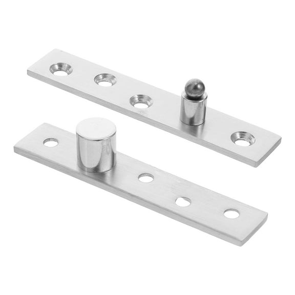 EXHUMKY 2-Pack Stainless Steel Invisible Pivot Door Hardware with 360 Rotation for Wood Cabinet and Furniture Doors