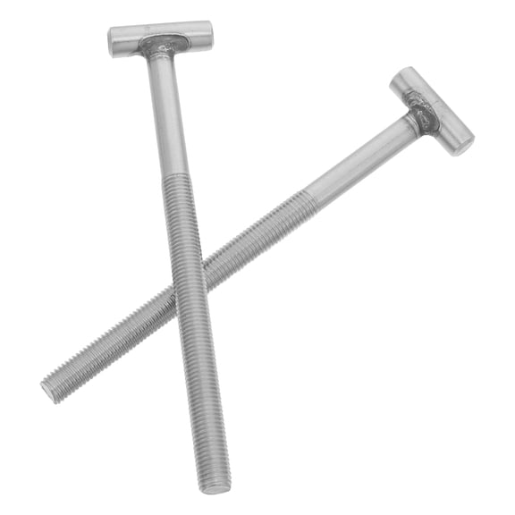EXHUMKY 2Pcs Plated Silver Stainless Steel T-Bolt Screws Compatible with English Flanges Marine Applications