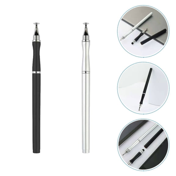 EXHUMKY 2-Pack Universal Capacitive Stylus Pens for Tablets and Smartphones, ABS Material, Assorted Colors for Precise Writing