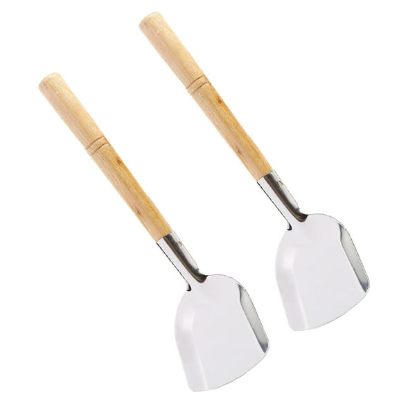 EXHUMKY 2-Piece Kitchen Utensil Set with Ergonomic Handles, Chinese Turner Spatula for Cooking, Baking and Food Preparation