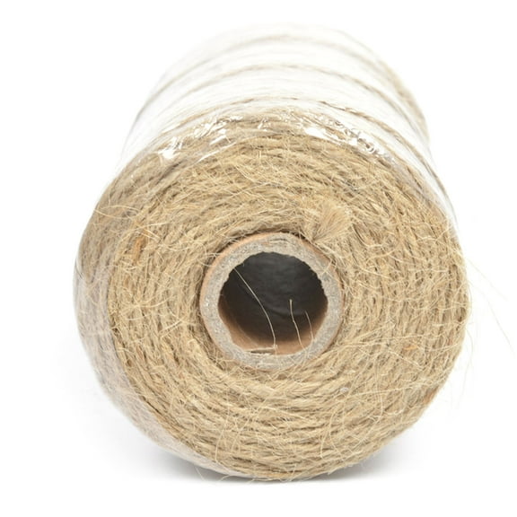 EXHUMKY Natural Jute Twine Beige for DIY Projects Wrapping and More