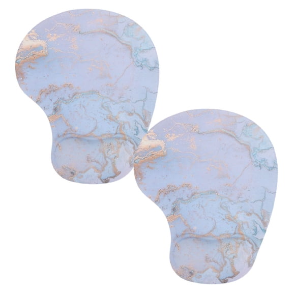 EXHUMKY 2Pcs Anti Skid Mouse Pad with Wrist Cushion for Computer and Laptop Use