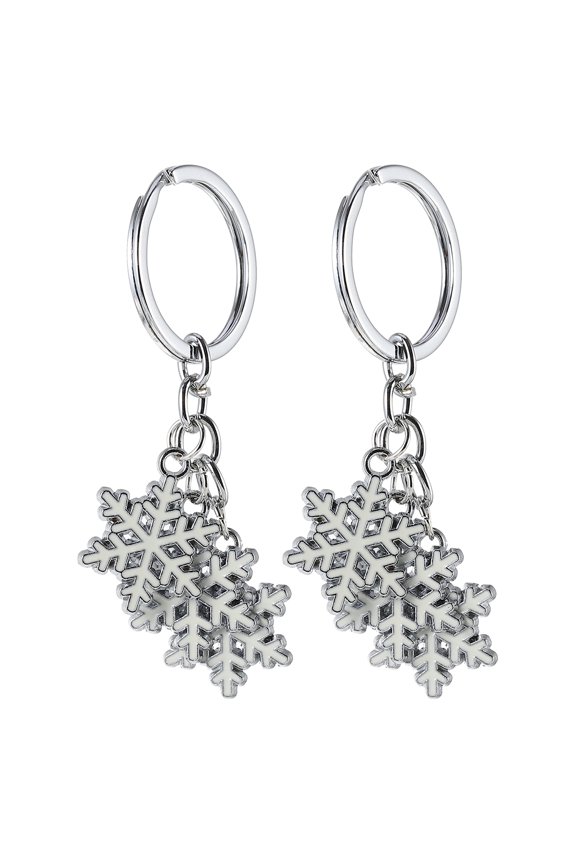 2pcs Holiday Keychain Snowflake Keychains for Daily Use Friends