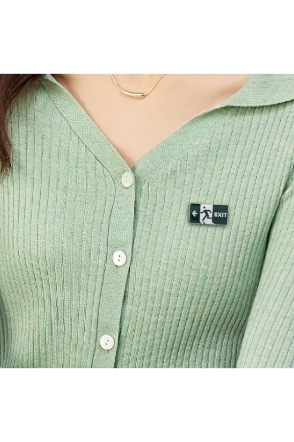 2Pcs Green Glow in The Dark Funny Lapel Pins for Backpacks Clothing and Hats