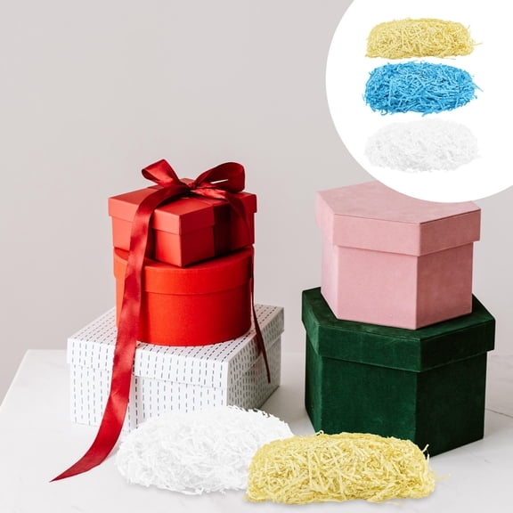 EXHUMKY Assorted Colored Silk Shredded Paper for Wrapping, Party Decoration, and Packaging Supplies