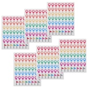 EXHUMKY 336Pcs Map Location Sticker Self Adhesive Labels Reusable Multi for Camping Trip Planning