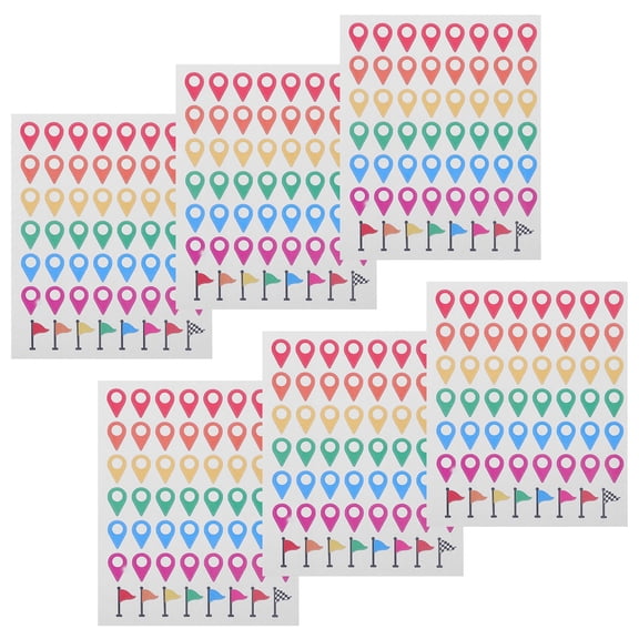 EXHUMKY 336Pcs Map Location Sticker Self Adhesive Labels Reusable Multi for Camping Trip Planning