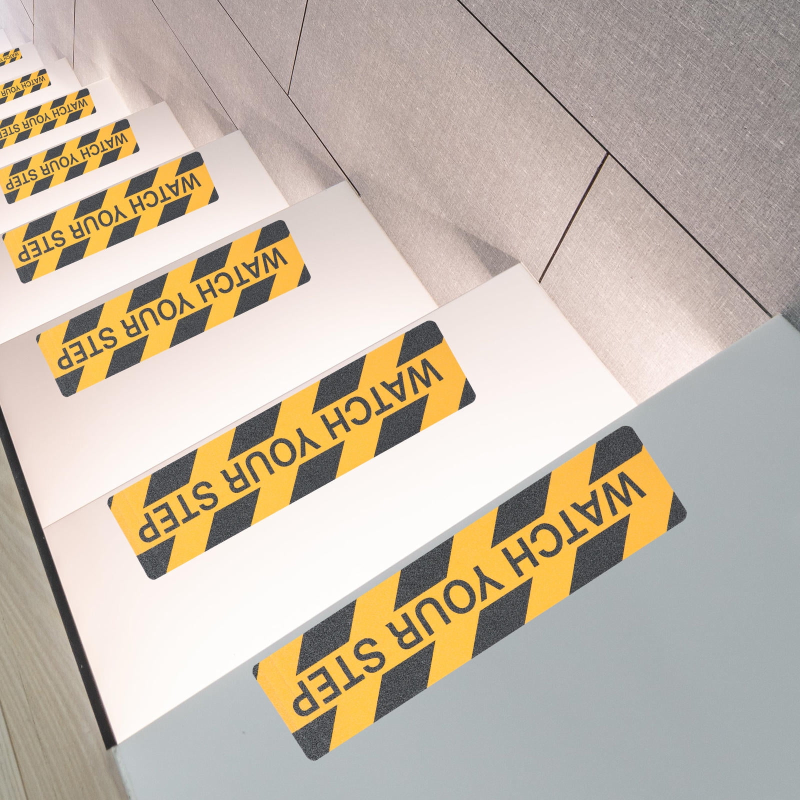 EXHUMKY 3Pack Black Yellow PVC Anti-slip Safety Sticker for Stairs ...