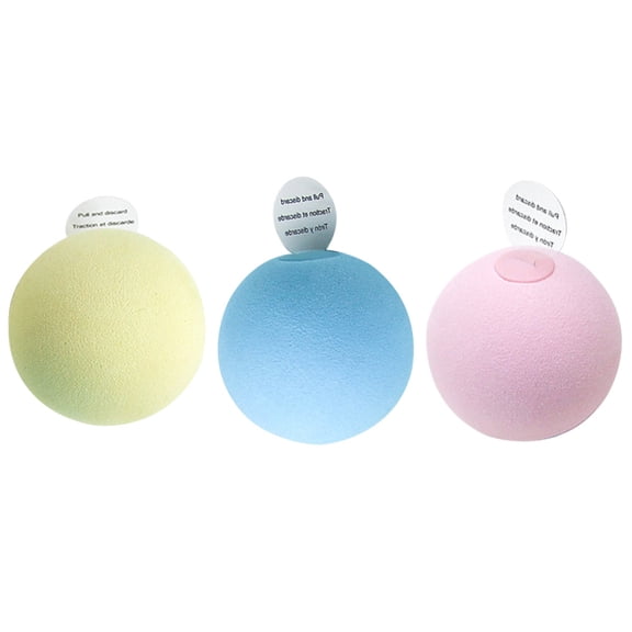 EXHUMKY 3Pcs Assorted Color Automatic Cat Plaything with Sound and Catnip Feature