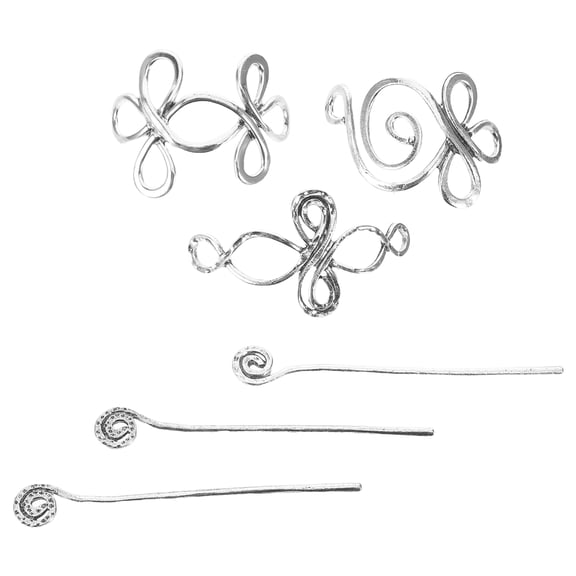 EXHUMKY 3Pcs Alloy Vintage Hair Clips for Retro Updo and Wedding Hair Decorations