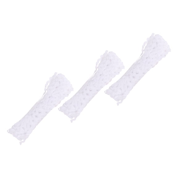 EXHUMKY 3-Pack White Polyester Wave Fringe Trim for Sewing, Apparel Decoration, Crafting Supplies and Projects