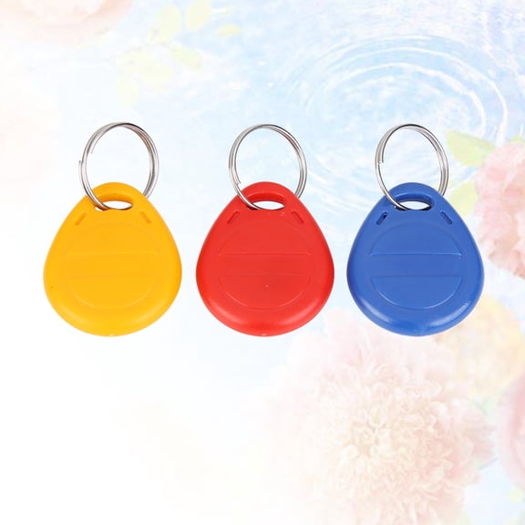EXHUMKY Id Card Assorted Color Waterproof for Attendance Recording 3Pcs