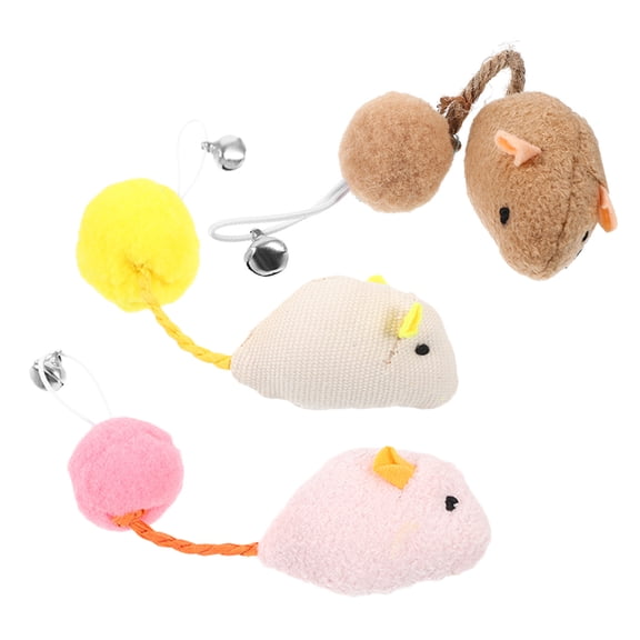 EXHUMKY 3pcs Rat Stuffed Animal Plush Toy Small Stuffed Mice for Boredom Relief