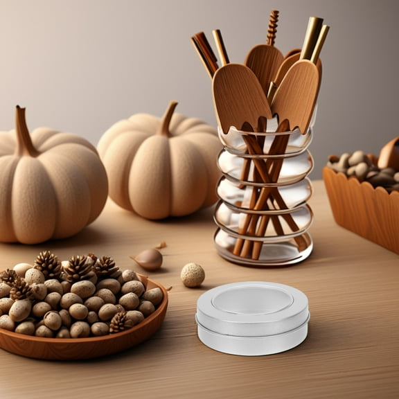 EXHUMKY 4Pcs Cookie Tins Bulk 6.50X6.50X2.50CM Silver Tinplate Storage for Party Favors and Holiday Treats