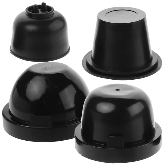 EXHUMKY Black Car Headlight Guard, Durable Silicone, Universal Fit, Protects Lights, 4Pcs