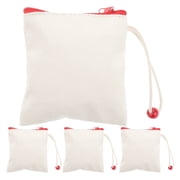 EXHUMKY Durable White Chinese Coin Pouches for Convenient Storage 4Pcs