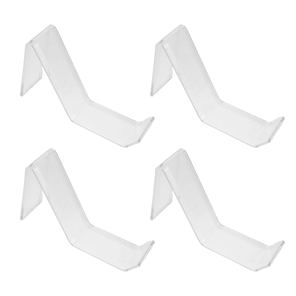 EXHUMKY 4Pcs Transparent Acrylic Shoe Display Shelf Stable Retail Shoe Riser