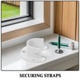 thumbnail image 1 of EXHUMKY 4Pcs White Stainless Steel Closet Rod Bracket U Shaped Support for Shower Curtain and Wardrobe Rods, 1 of 8
