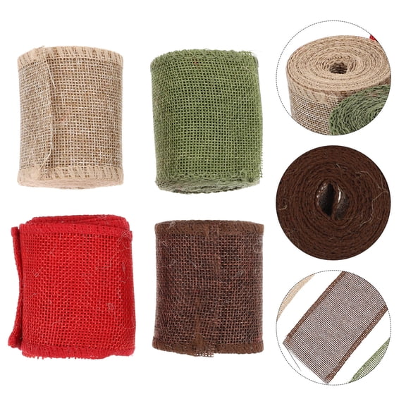 EXHUMKY Xmas Decorative Ribbon Assorted Colors Durable Material for Handicrafts