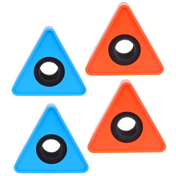 EXHUMKY Triangular Microphone Logo Cube Set of 4 Portable Lightweight ABS Material for Home Office Studio