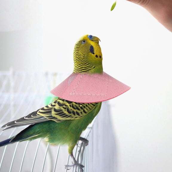 EXHUMKY Pet Bird Collar, Multi Korean Velvet, Anti Plucking, Safe and Adjustable, 4Pcs