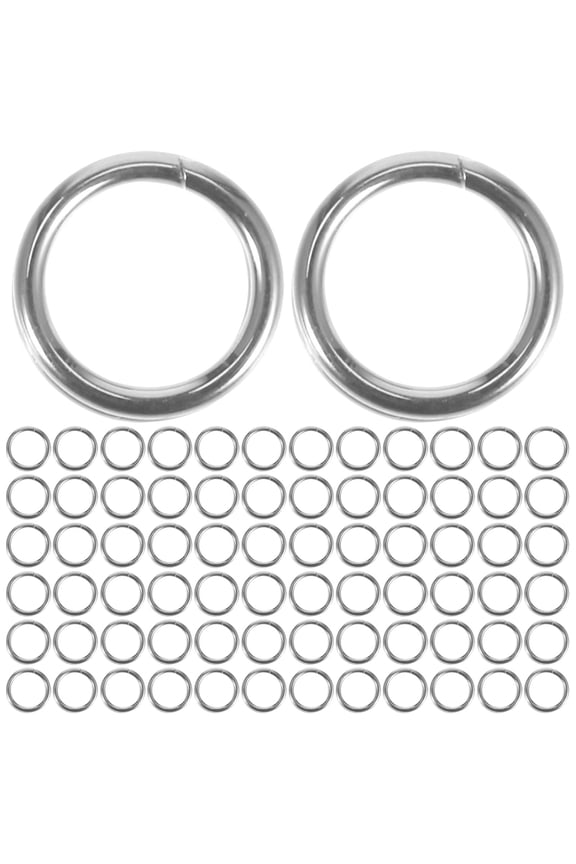 500 Pieces Stainless Steel Split , Plated Connector for Keychains, Jewelry Making, and Bracelet Clasps