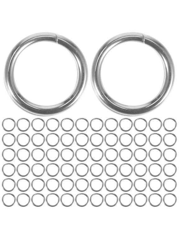 500 Pieces Stainless Steel Split , Plated Connector for Keychains, Jewelry Making, and Bracelet Clasps