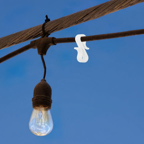 EXHUMKY 50Pcs Gutter Clips For Hanging Lights Gutter Clips For Outdoor Use