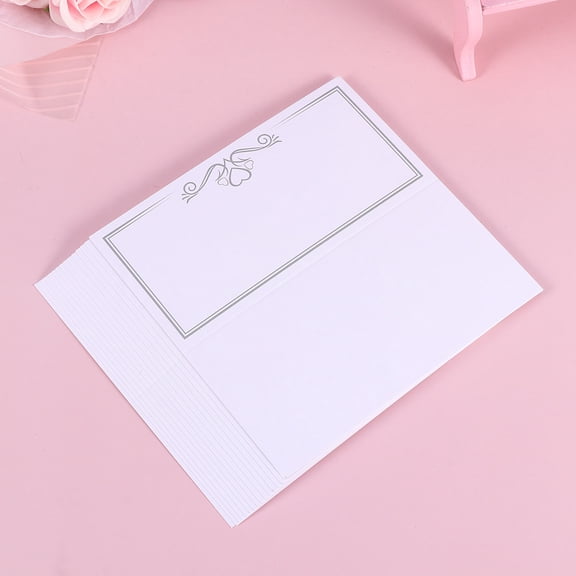 EXHUMKY 50Pcs White Table Cards for Wedding Party Seat Assignment Cards Decoration