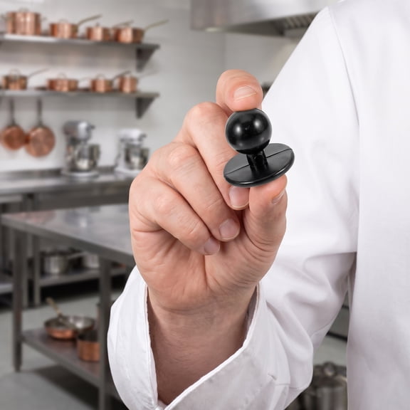 EXHUMKY 50-Piece Black Plastic Buttons for Chef Jackets, Uniform Repairs, Sewing Replacement Supplies