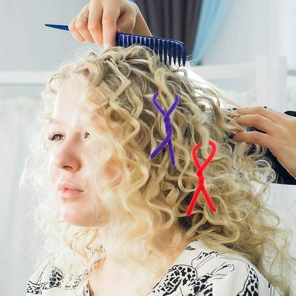 EXHUMKY 58Pcs Spiral Perm Rod Hair Curling Tools for Salon and Home Multi Color Styling Kit