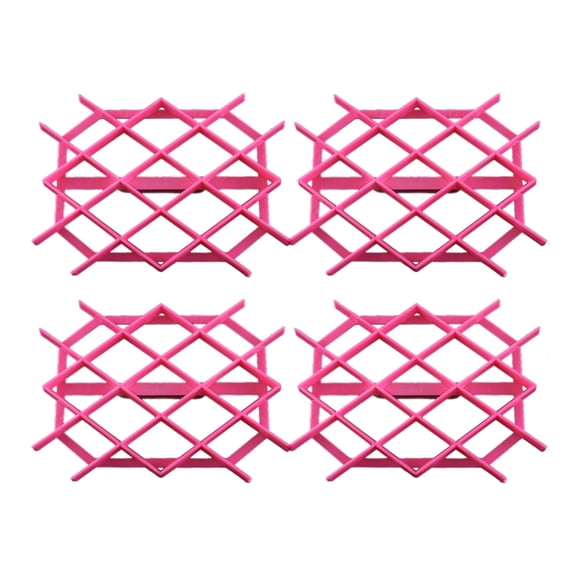 EXHUMKY 5Pcs Rosy Baking Tool Rhombus Shape Biscuit Cutter for Cookies Pancakes Fruits and Sandwiches