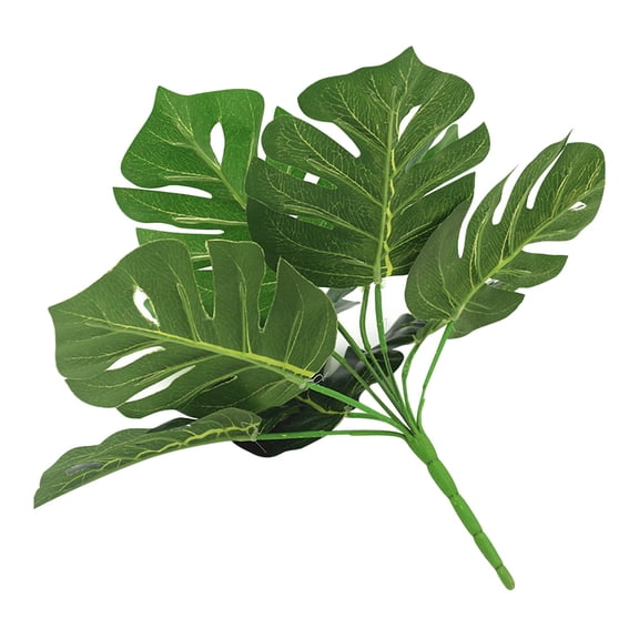 EXHUMKY 9 Head Turtle Leaves, Green Lifelike Home Plant, Easy to Use, 5Pcs